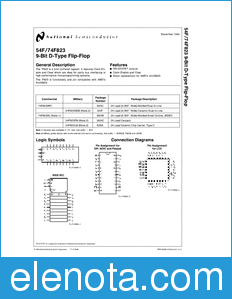 National Semiconductor 54F823 datasheet