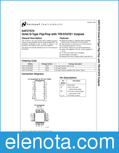 National Semiconductor 54FCT574 datasheet