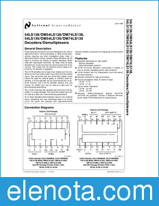 National Semiconductor 54LS138 datasheet