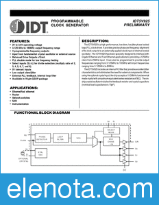 IDT 5V925 datasheet