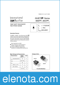 International Rectifier 60CPF02 datasheet