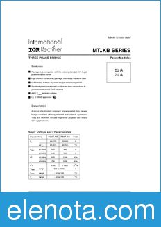 International Rectifier 60MT100KB datasheet