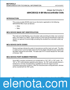 Motorola 68HC05X32MSE1 datasheet