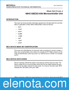 Freescale 68HC12BE32MSE4 datasheet