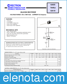Rectron 6A05-B datasheet