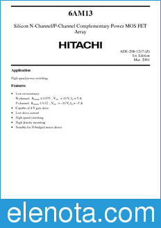 Hitachi 6AM13 datasheet