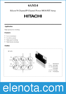 Hitachi 6AM14 datasheet