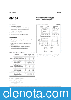Sharp 6N136 datasheet
