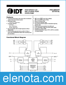 IDT 70V18 datasheet