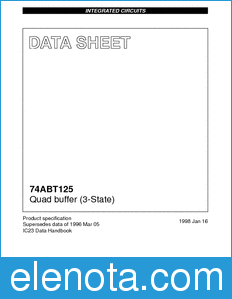 Philips 74ABT125 datasheet