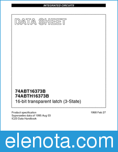 Philips 74ABT16373B datasheet