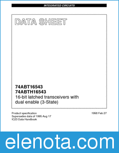Philips 74ABT16543 datasheet