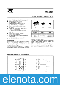 STMicroelectronics 74ACT20B datasheet