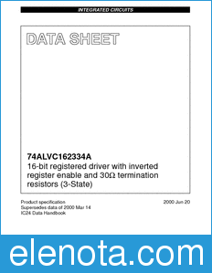 Philips 74ALVC162334A datasheet