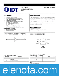 IDT 74ALVC1G04 datasheet