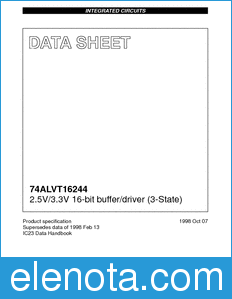 Philips 74ALVT16244 datasheet