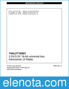 Philips 74ALVT16501 datasheet