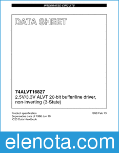 Philips 74ALVT16827 datasheet