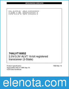 Philips 74ALVT16952 datasheet