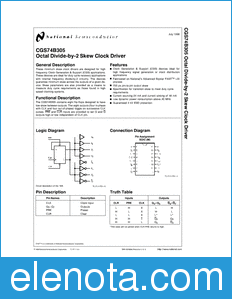 National Semiconductor 74B305 datasheet