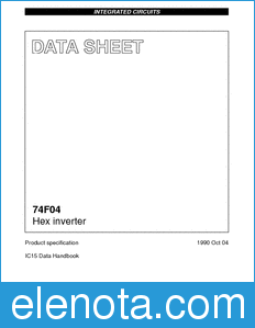 Philips 74F04 datasheet