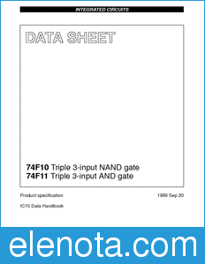 Philips 74F10 datasheet