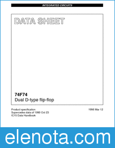 Philips 74F74 datasheet