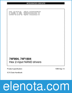 Philips 74F804 datasheet