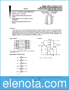 Texas Instruments 74HC06 datasheet