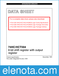 Philips 74HC datasheet