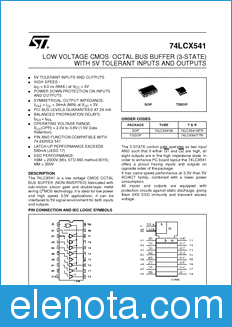 STMicroelectronics 74LCX541MTR datasheet
