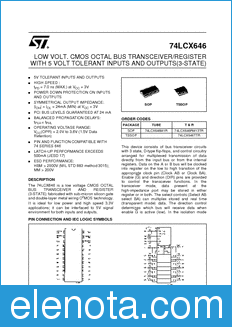 STMicroelectronics 74LCX646MTR datasheet