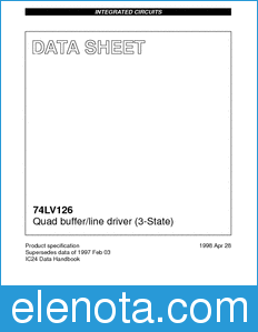 Philips 74LV126 datasheet