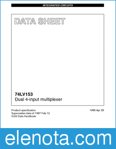 Philips 74LV153 datasheet
