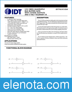 IDT 74LVC125A datasheet