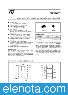 STMicroelectronics 74LVQ157MTR datasheet