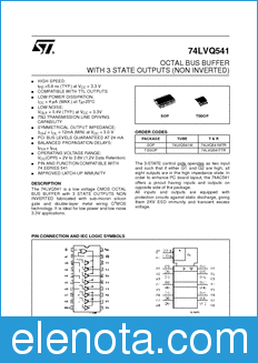 STMicroelectronics 74LVQ541MTR datasheet