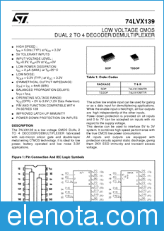 STMicroelectronics 74LVX139 datasheet