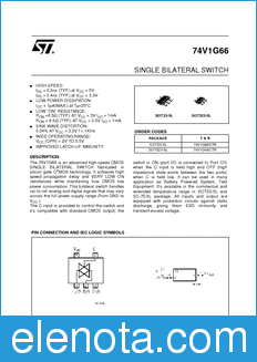 STMicroelectronics 74V1G66CTR datasheet