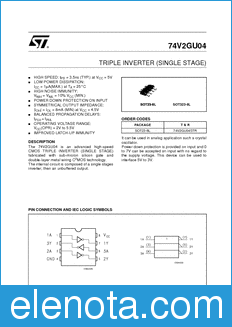 STMicroelectronics 74V2GU04 datasheet