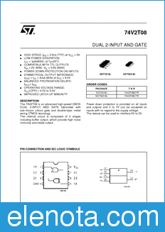 STMicroelectronics 74V2T08CTR datasheet