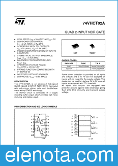 STMicroelectronics 74VHCT02AMTR datasheet