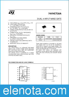 STMicroelectronics 74VHCT20AMTR datasheet