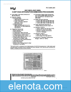Intel 80C186XL datasheet
