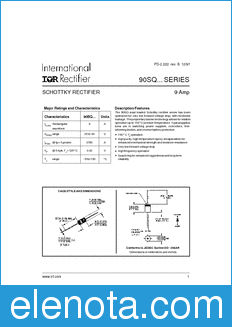 International Rectifier 90SQ... datasheet
