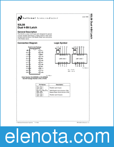 National Semiconductor 93L08 datasheet