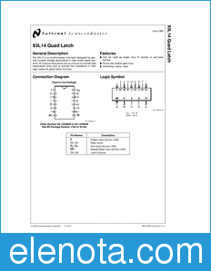National Semiconductor 93L14 datasheet