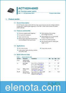 NXP ACT102H-600D datasheet