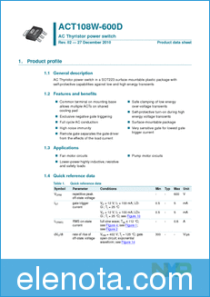 NXP ACT108W-600D datasheet
