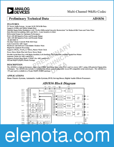 Analog Devices AD1836 datasheet